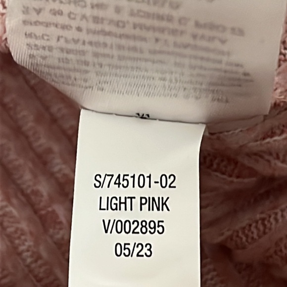 Old Navy Pink Ribbed Long Sleeve Top Shirt Blouse Small NEW! square neckline - Picture 7 of 7